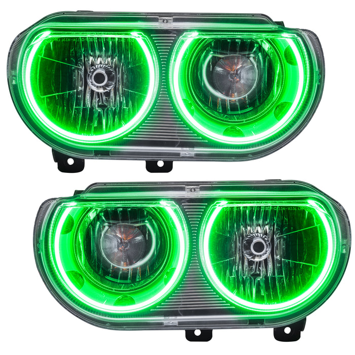 Oracle Lighting 7720-335 2008-2014 Dodge Challenger Pre-Assembled LED Halo Headlights - (Non-HID) - Truck Part Superstore