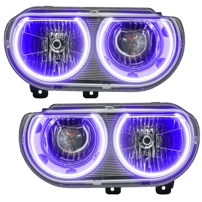 Oracle Lighting 7720-335 2008-2014 Dodge Challenger Pre-Assembled LED Halo Headlights - (Non-HID) - Truck Part Superstore