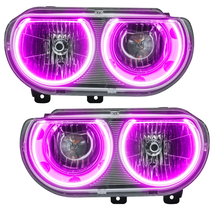 Oracle Lighting 7720-335 2008-2014 Dodge Challenger Pre-Assembled LED Halo Headlights - (Non-HID) - Truck Part Superstore