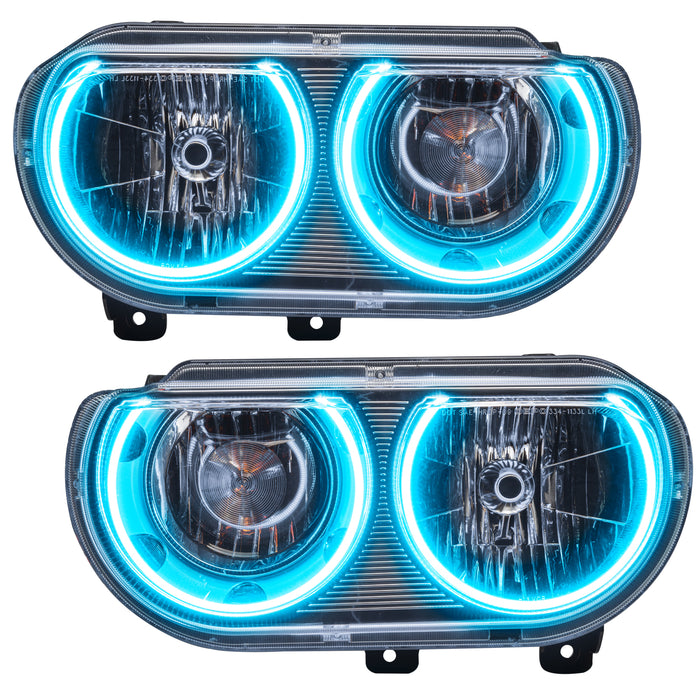 Oracle Lighting 7720-335 2008-2014 Dodge Challenger Pre-Assembled LED Halo Headlights - (Non-HID) - Truck Part Superstore