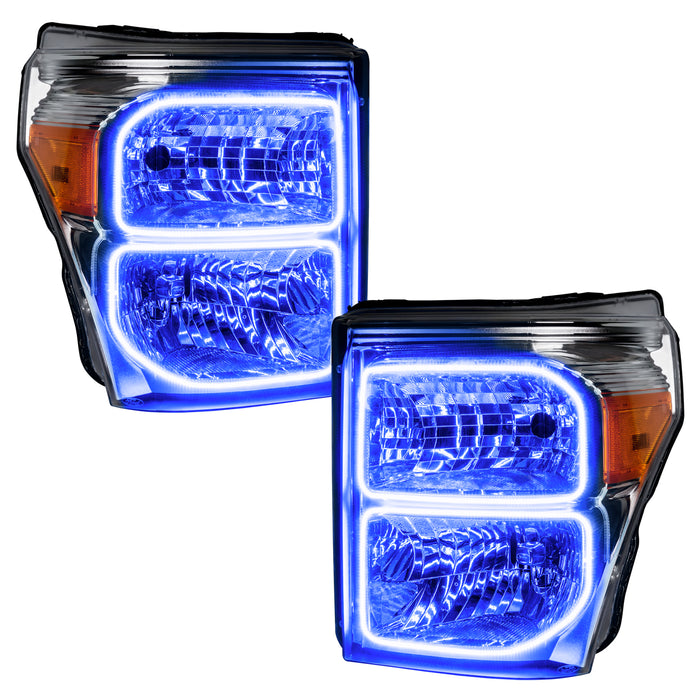 Oracle Lighting 8158-335 2011-2016 Ford F-250/350 Superduty LED Halo Headlights - (Chrome Housing) - Truck Part Superstore