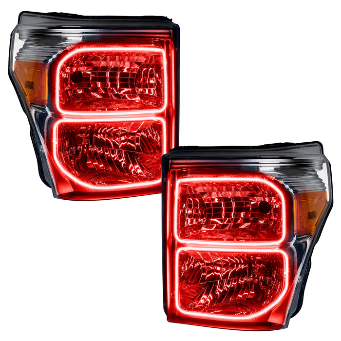 Oracle Lighting 8158-335 2011-2016 Ford F-250/350 Superduty LED Halo Headlights - (Chrome Housing) - Truck Part Superstore