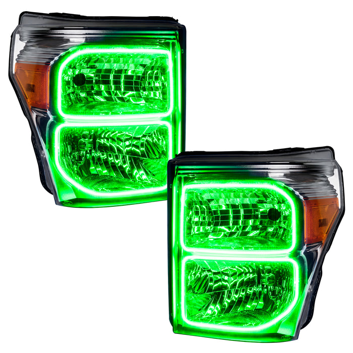 Oracle Lighting 8158-335 2011-2016 Ford F-250/350 Superduty LED Halo Headlights - (Chrome Housing) - Truck Part Superstore