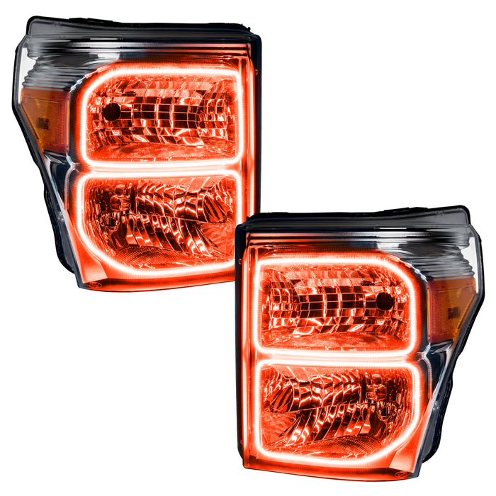 Oracle Lighting 8158-335 2011-2016 Ford F-250/350 Superduty LED Halo Headlights - (Chrome Housing) - Truck Part Superstore