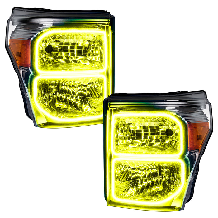 Oracle Lighting 8158-335 2011-2016 Ford F-250/350 Superduty LED Halo Headlights - (Chrome Housing) - Truck Part Superstore