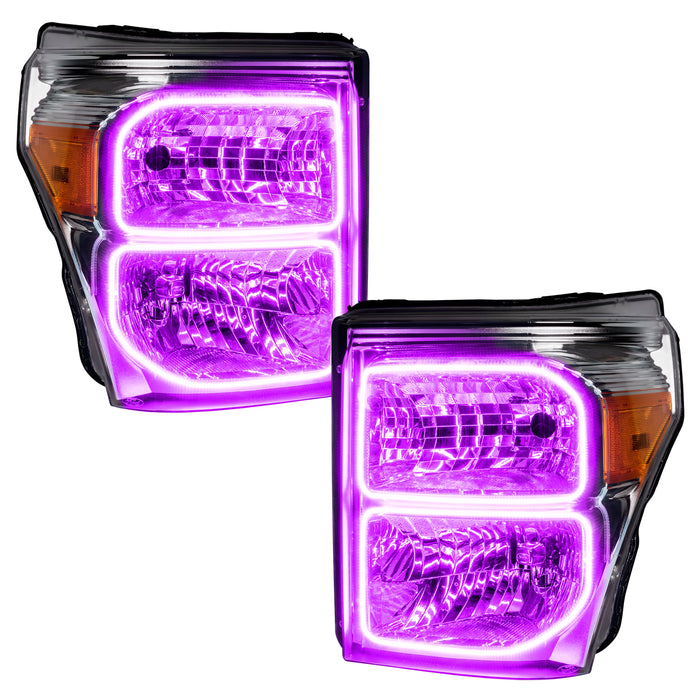 Oracle Lighting 8158-335 2011-2016 Ford F-250/350 Superduty LED Halo Headlights - (Chrome Housing) - Truck Part Superstore