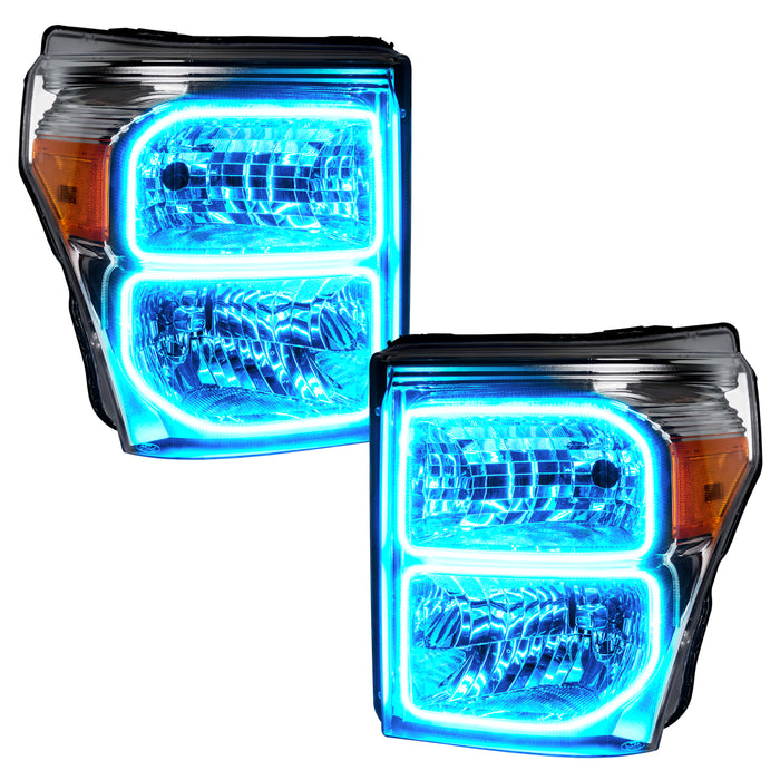 Oracle Lighting 8158-335 2011-2016 Ford F-250/350 Superduty LED Halo Headlights - (Chrome Housing) - Truck Part Superstore