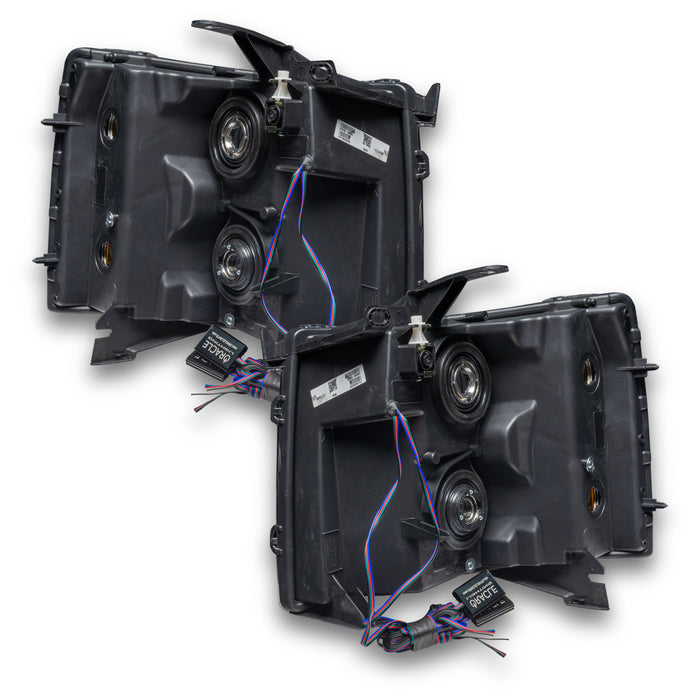 Oracle Lighting 8188-335 2007-2013 Chevrolet Silverado LED Square Style Halo Headlights (Chrome Housing) - Truck Part Superstore