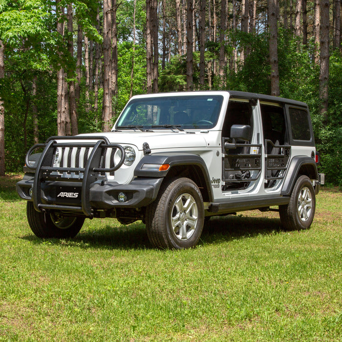 ARIES P1053 Pro Series Black Steel Grille Guard, Select Jeep Wrangler JL, Gladiator for Select Jeep Wrangler