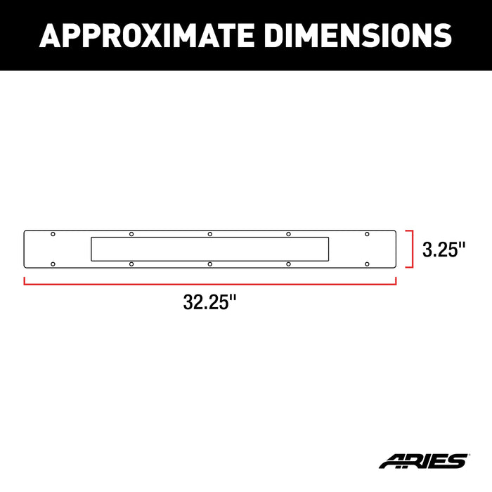 ARIES PC20OB Pro Series 30-Inch Black Steel Light Bar Cover Plate