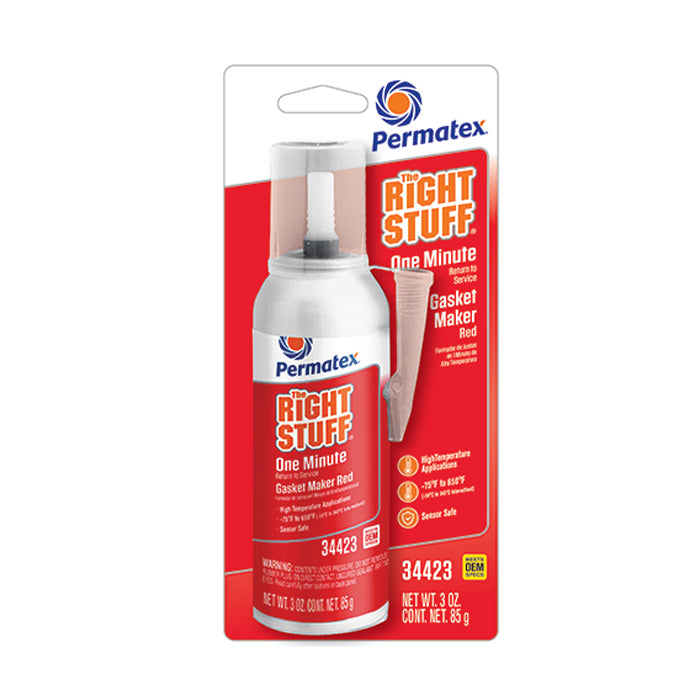 PERMATEX 34423 Right Stuff 1 Minute Red 3oz Can
