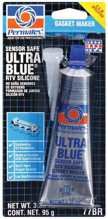 PERMATEX 81724 Ultra Blue Gasket Maker 3oz Carded Tube