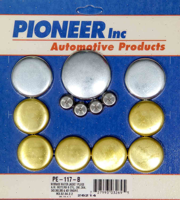 PIONEER PE117B AMC V8 Freeze Plug Kit - Brass