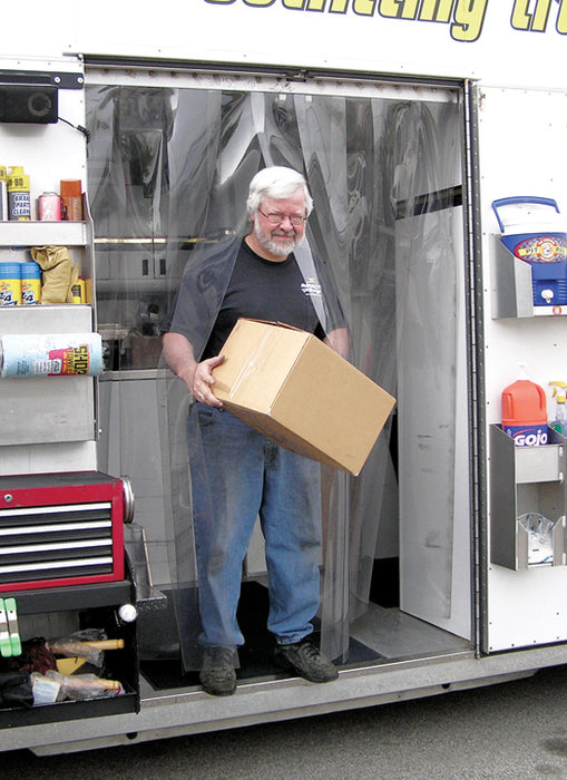 PIT-PAL PRODUCTS VS4X7 Door Strip Vinyl 4ft x 7ft Clear