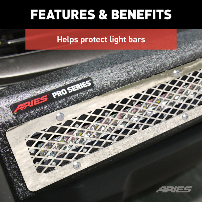 ARIES PJ20MS Pro Series 20-Inch Polished Stainless Light Bar Cover Plate