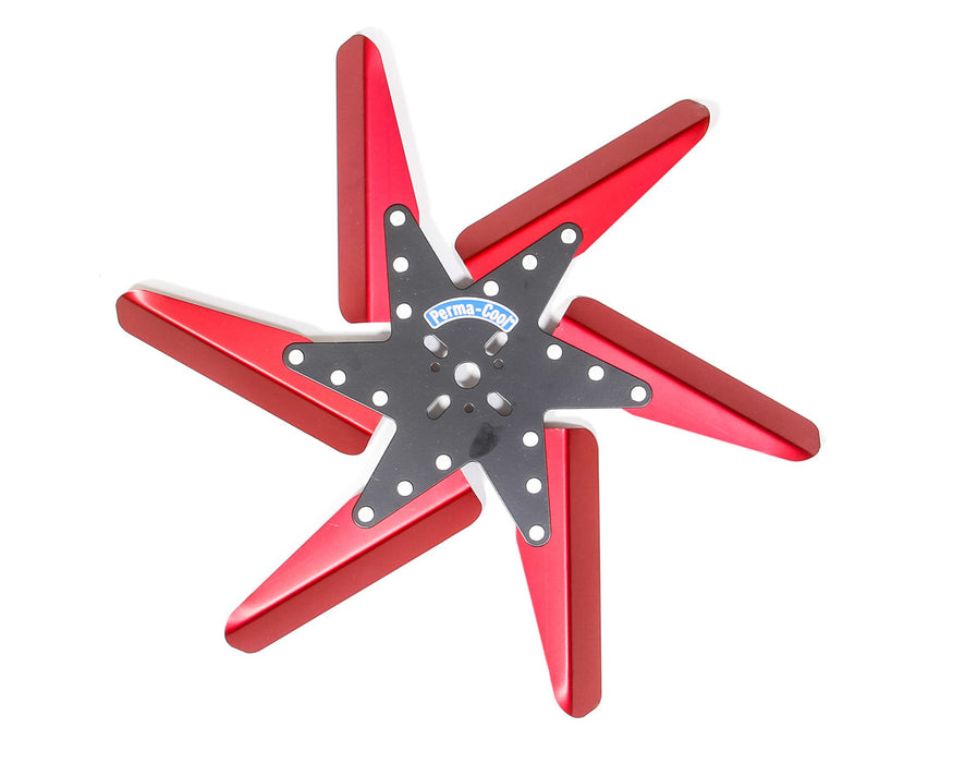 PERMA-COOL 83182 Flex Fan Aluminum 18in Black Center/Red Blades