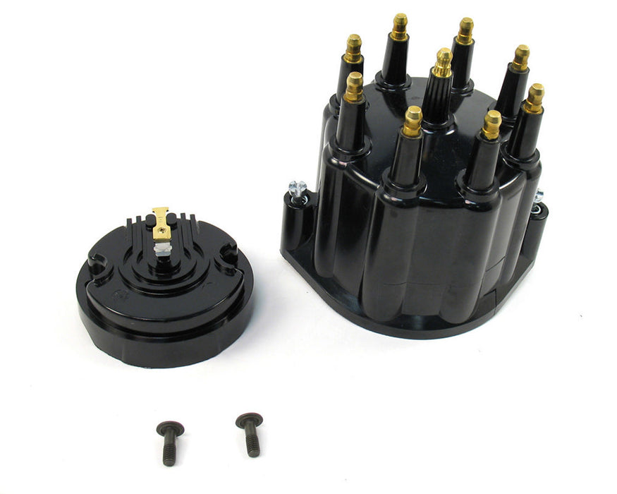 PERTRONIX IGNITION D600710 Dist. Cap & Rotor Kit - Black w/Male Tower