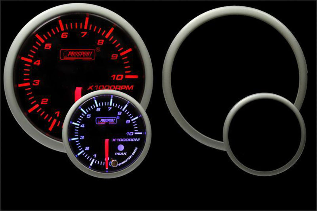 PROSPORT GAUGES 216SMTASWL270-PK Gauge Premium Tachometer 0-10000 rpm 3-3/8in