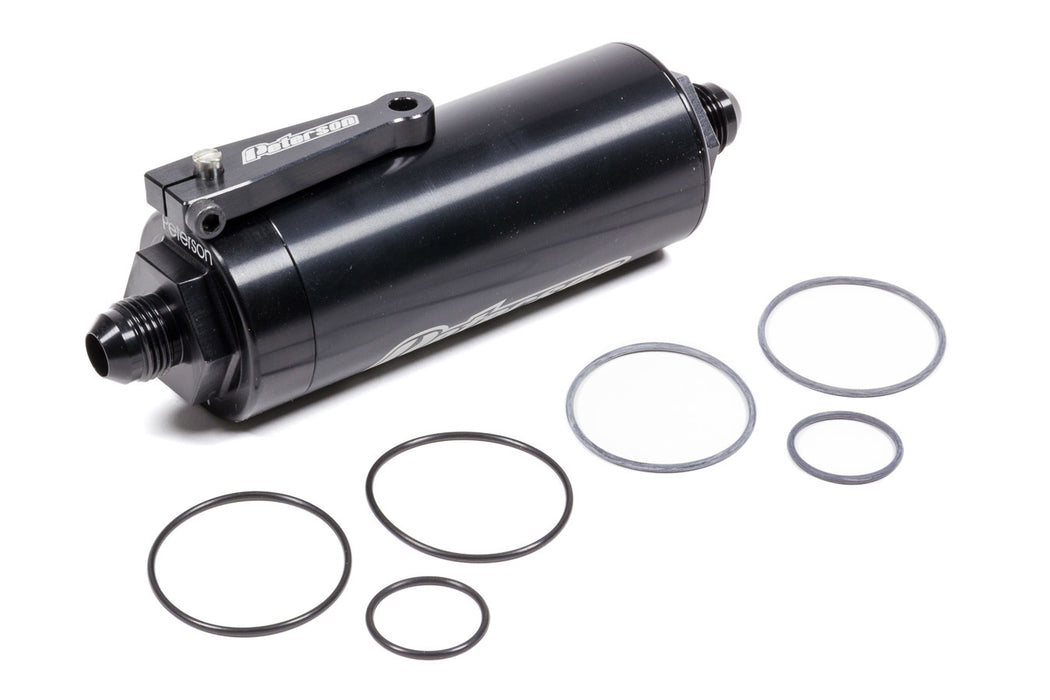 PETERSON FLUID 09-0625 Fuel Filter -8an 100 Micro w/Ball Valve