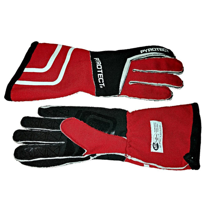 PYROTECT GS240320 Glove Sport 2 Layer Blk /Red Med SFI-5