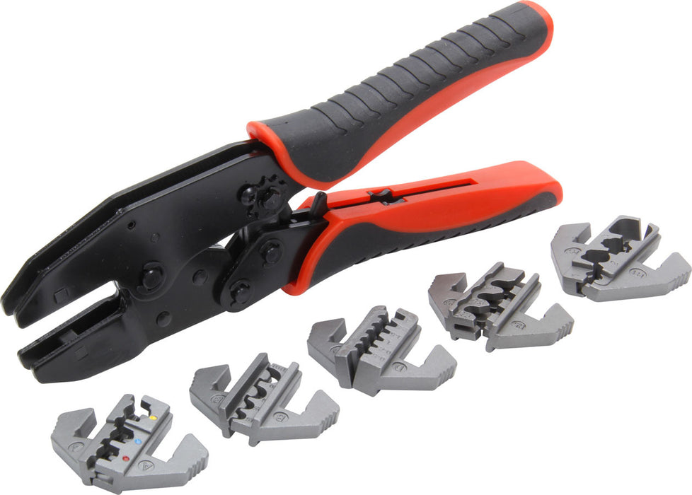 QUICKCAR RACING PRODUCTS 50-395 Ratcheting Wire Crimper with Dies
