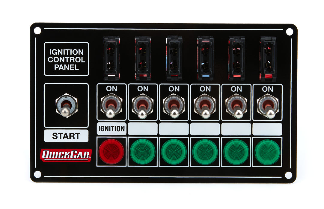 QUICKCAR RACING PRODUCTS 50-7164 Ignition Panel - Extreme Fused w/Lights