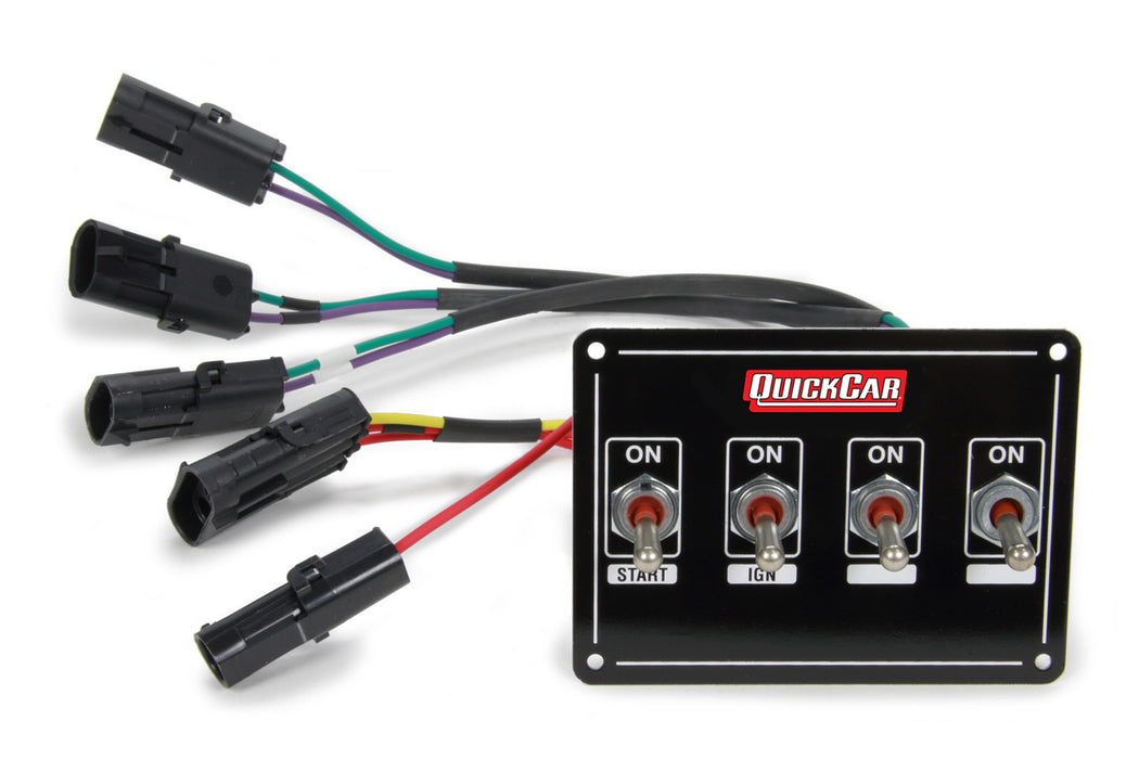 QUICKCAR RACING PRODUCTS 50-7414 Ignition Panel Extreme 4 4-Switch Dual Mag. Pckup