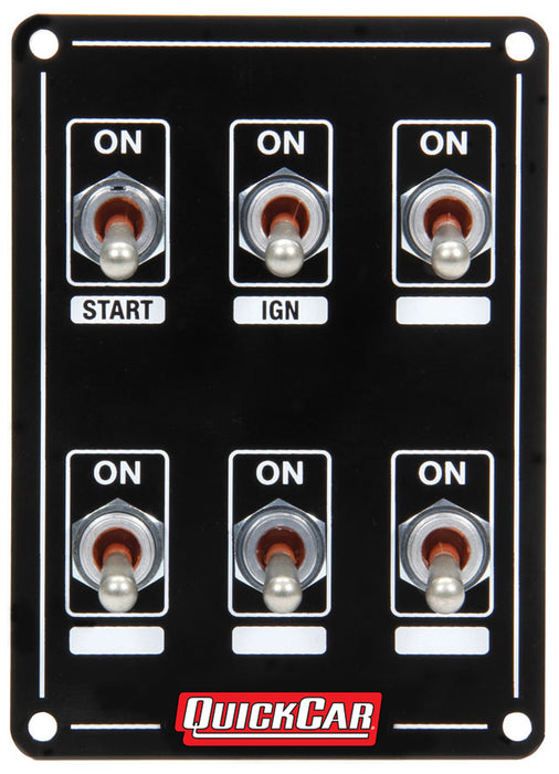 QUICKCAR RACING PRODUCTS 50-7611 Ignition Panel Extreme 6 Switch Dual Ignition