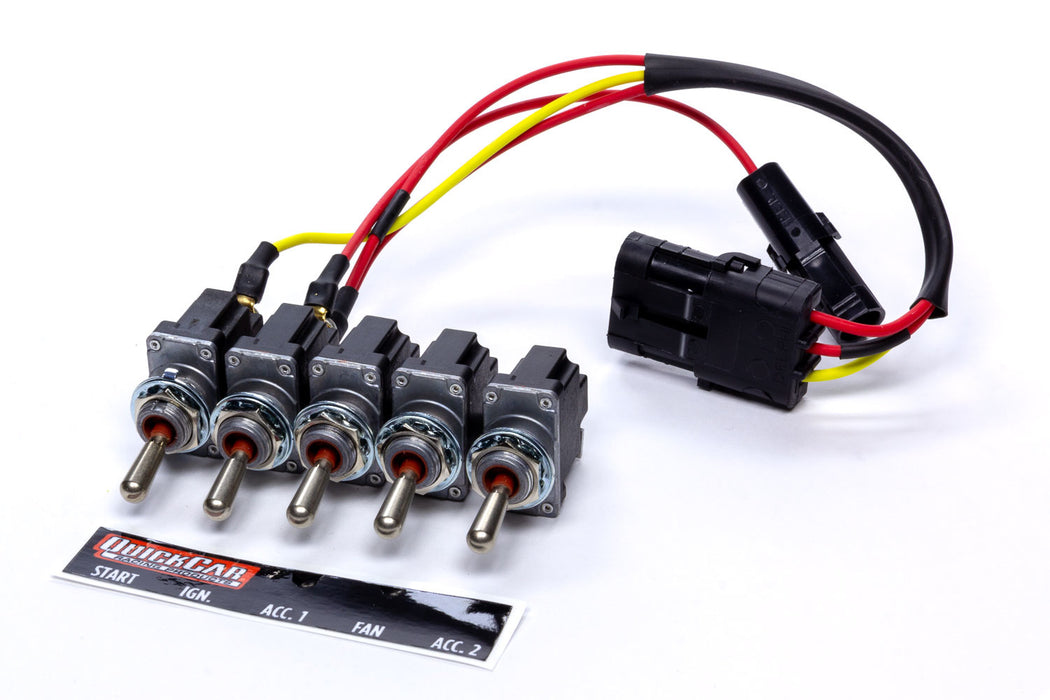 QUICKCAR RACING PRODUCTS 50-7739 Ignition Panel 5 Switch Single Box