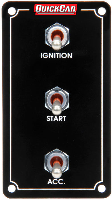 QUICKCAR RACING PRODUCTS 50-7911 Ign. Panel Extreme Vert. 3 Switch Dual Ignition