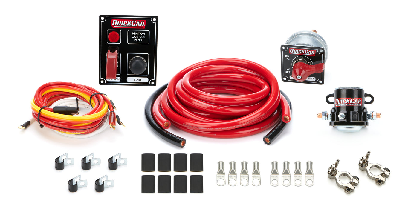 QUICKCAR RACING PRODUCTS 50-830 Wiring Kit 2 Gauge with Black 50-853 Panel