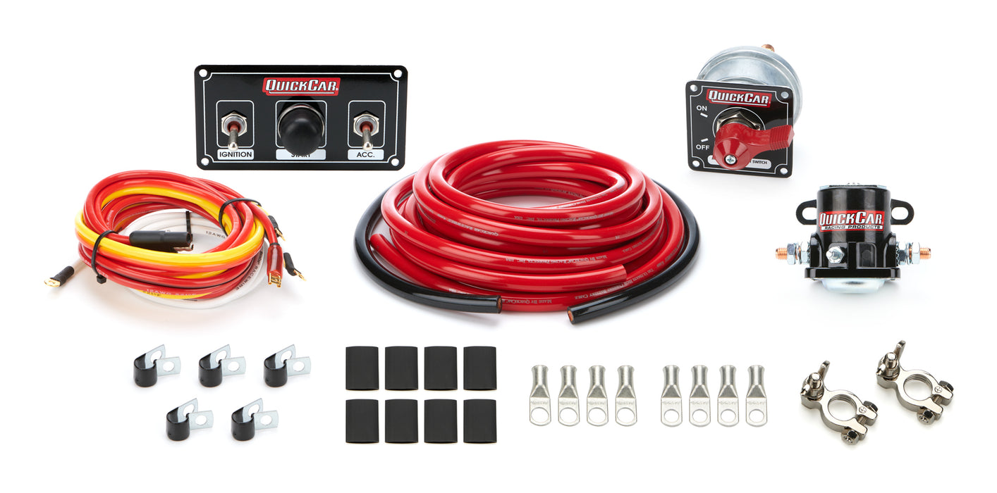 QUICKCAR RACING PRODUCTS 50-832 Wiring Kit Premium 4 Ga w/Black 50-820 Panel