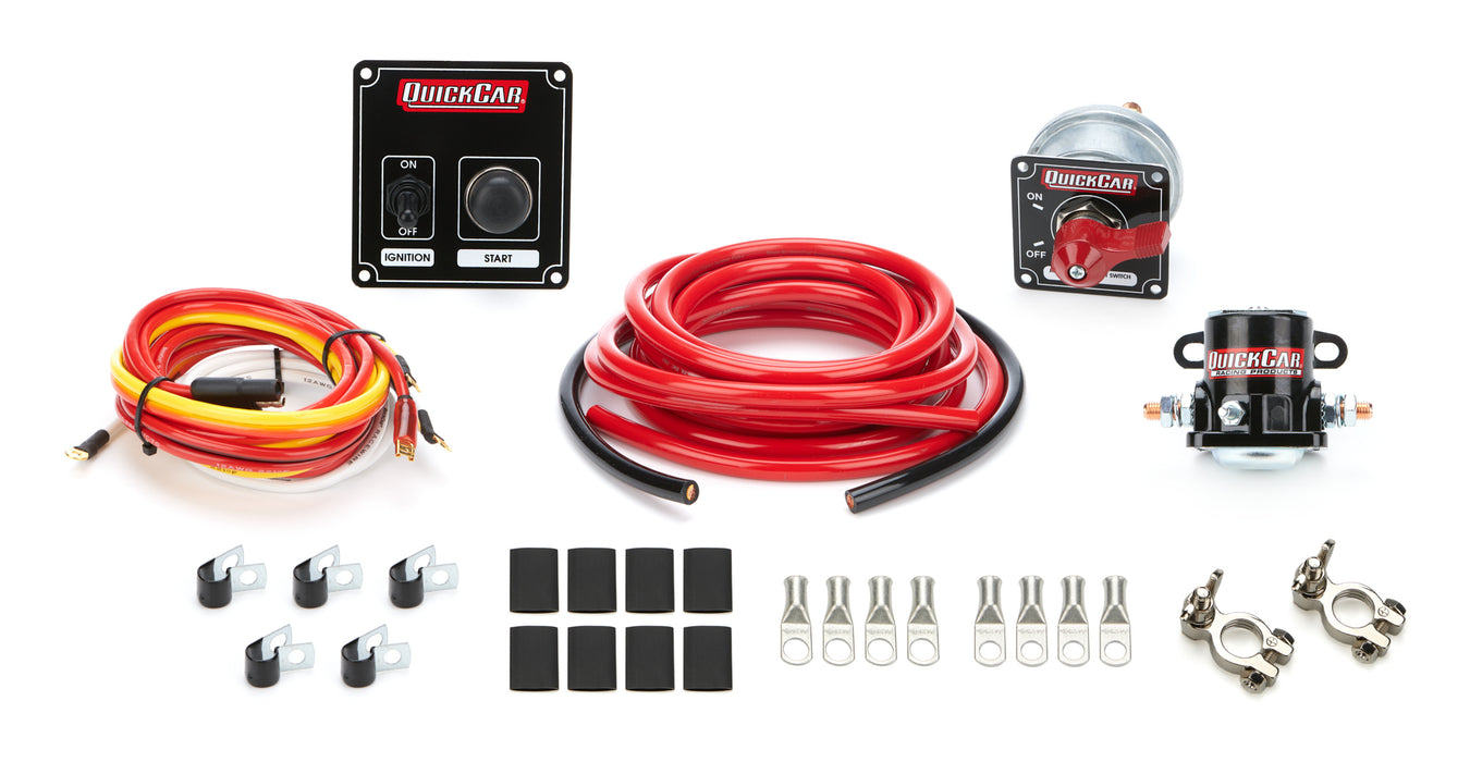 QUICKCAR RACING PRODUCTS 50-835 Wiring Kit 4 Gauge with Black 50-802 Panel