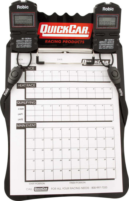 QUICKCAR RACING PRODUCTS 51-052 Clipboard Timing System Black