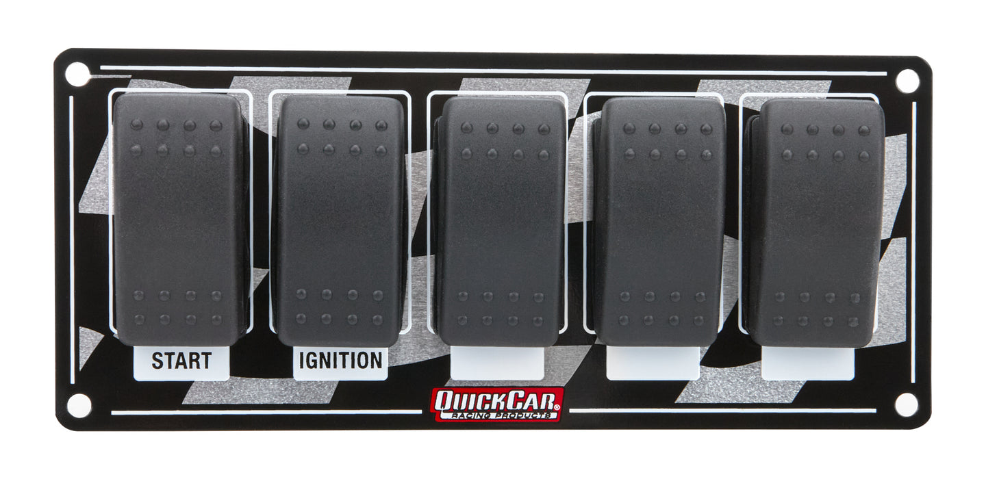 QUICKCAR RACING PRODUCTS 52-165 Ignition Panel w/ Rocker Switches