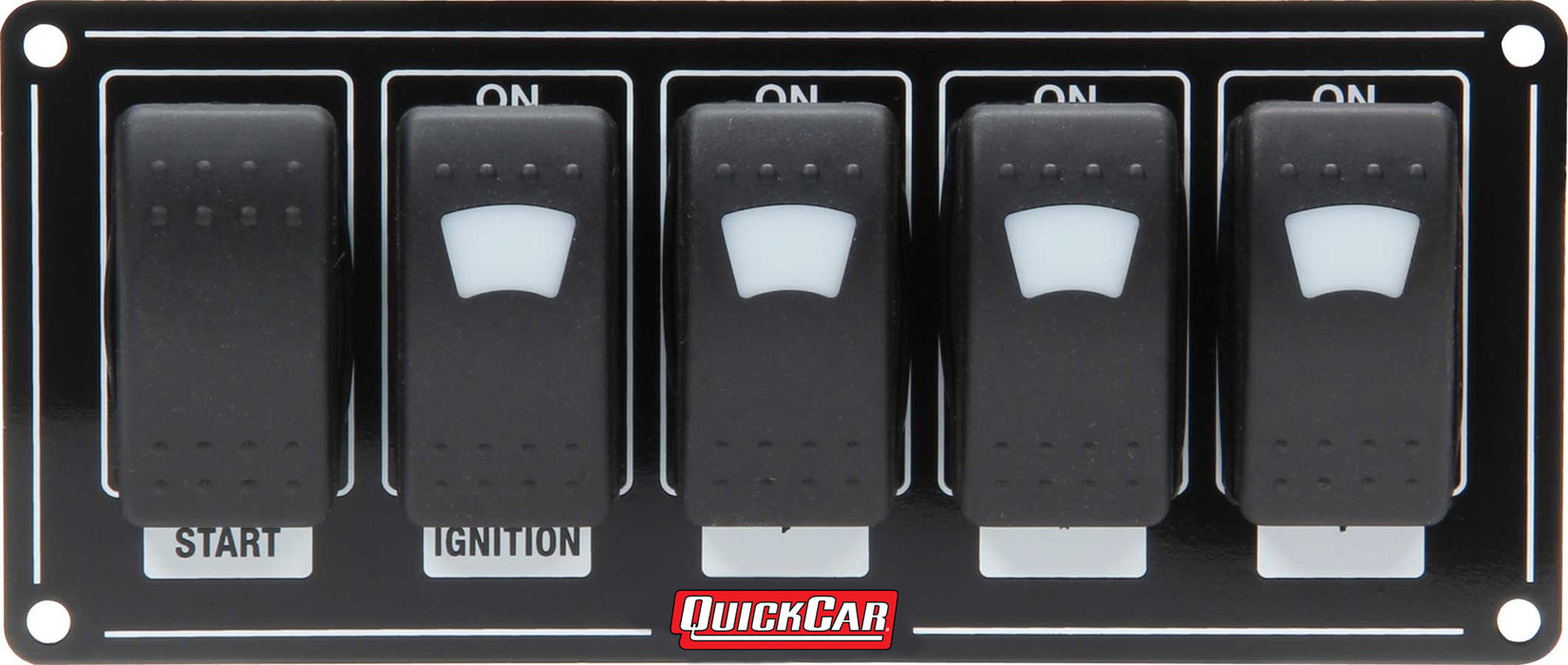 QUICKCAR RACING PRODUCTS 52-866 Ignition Panel w/ Rocker Switches & Lights