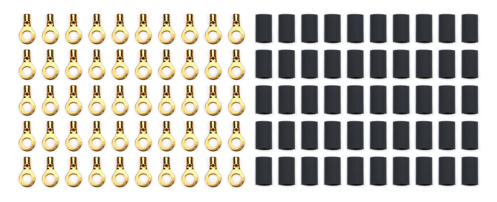 QUICKCAR RACING PRODUCTS 57-472-50 Ring Terminal #10 14-16 Ga w/Heat Shrink 50pk