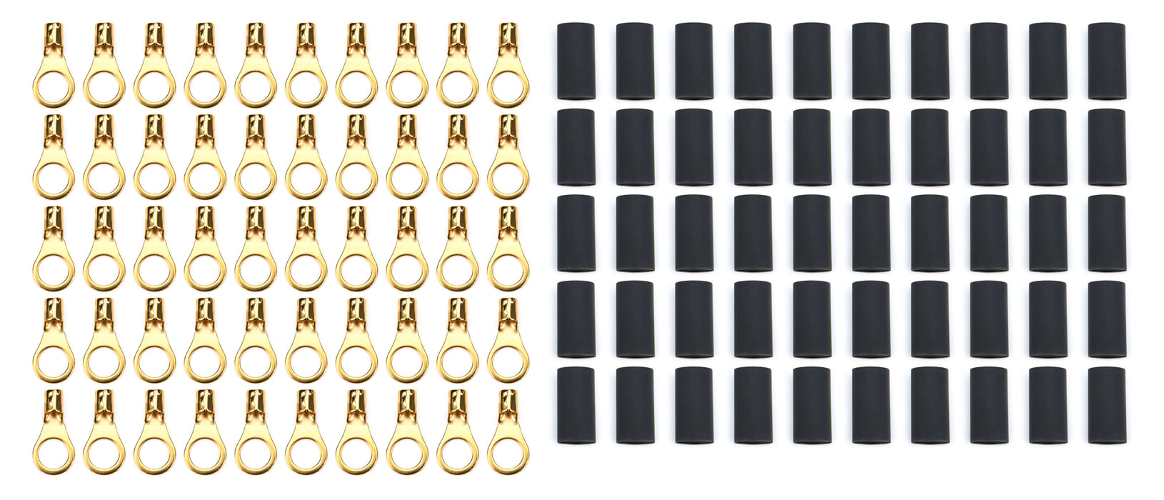 QUICKCAR RACING PRODUCTS 57-474-50 Ring Terminal 3/8in 8-10 Ga w/Heat Shrink 50pk