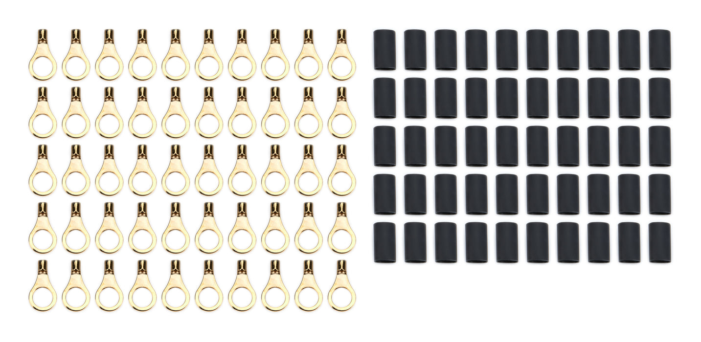 QUICKCAR RACING PRODUCTS 57-479-50 Ring Terminal 5/16in 14- 16 Ga w/Heat Shrink 50pk
