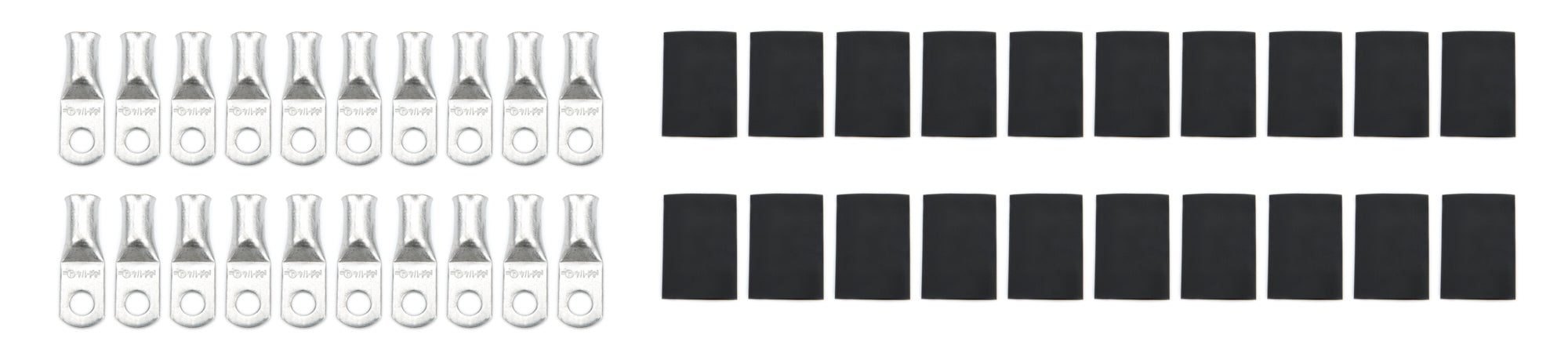 QUICKCAR RACING PRODUCTS 57-525-20 Ring Terminal 1/4in 4 Ga w/Heat Shrink 20pk