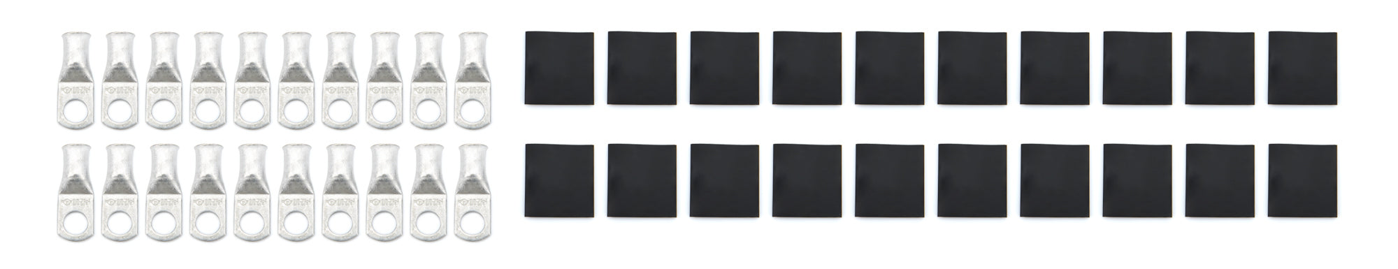 QUICKCAR RACING PRODUCTS 57-550-20 Ring Terminal 3/8in 2 Ga w/Heat Shrink 20pk