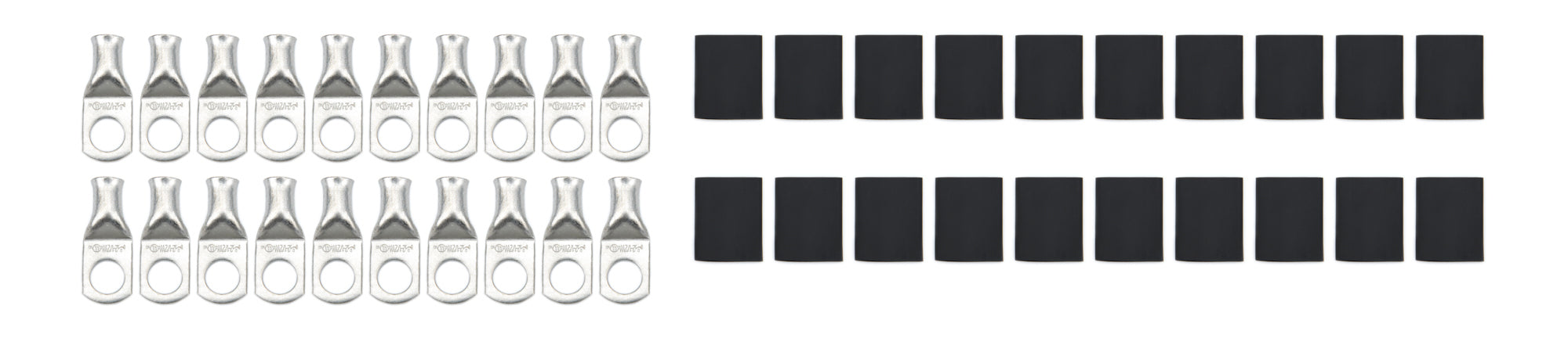 QUICKCAR RACING PRODUCTS 57-560-20 Ring Terminal 1/2in 2 Ga w/Heat Shrink 20pk