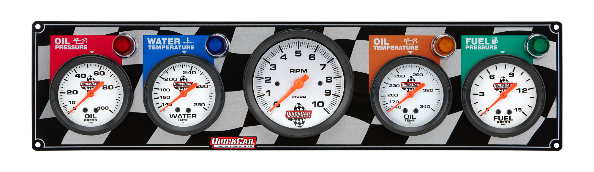 QUICKCAR RACING PRODUCTS 61-60513 Gauge Panel OP/WT/OT/FP w/Tach