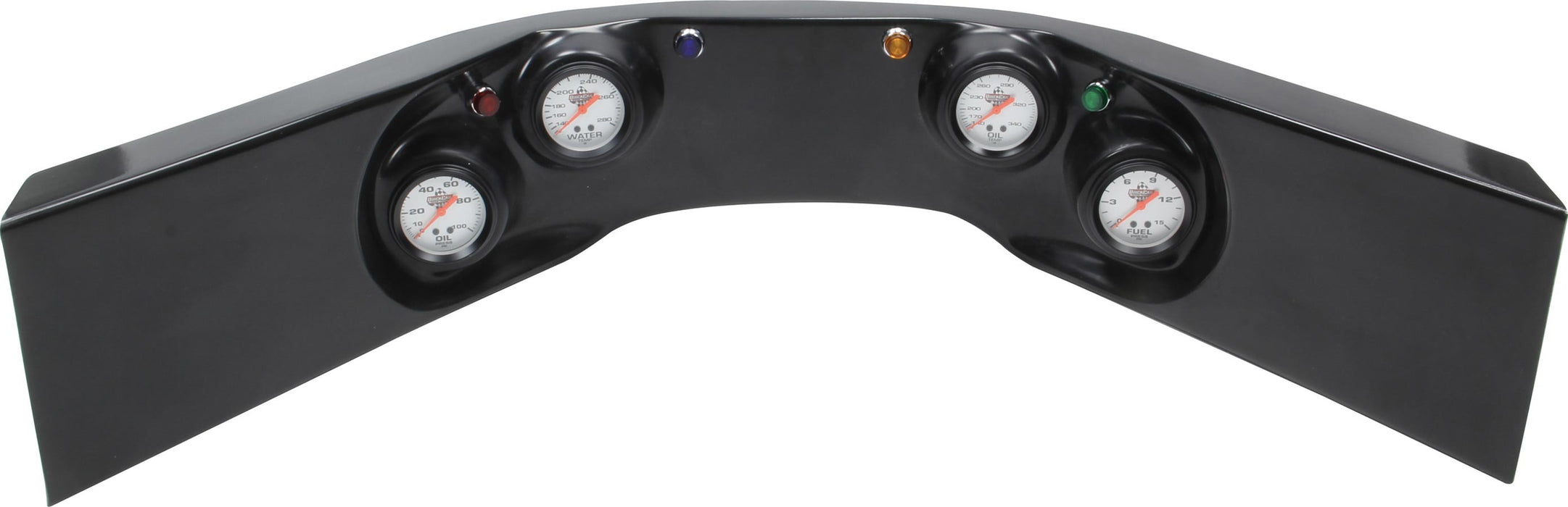 QUICKCAR RACING PRODUCTS 61-6724 4-Gauge Molded Dash OP/ WT/OT/FP Black