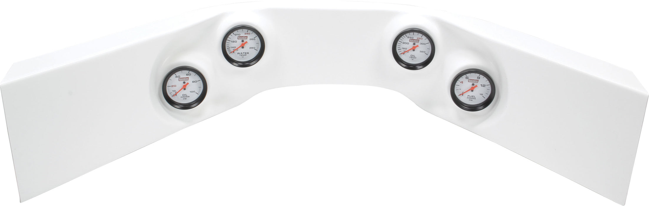 QUICKCAR RACING PRODUCTS 61-7024 Extreme 4-Gauge Molded Dash OP/WT/OT/FP White