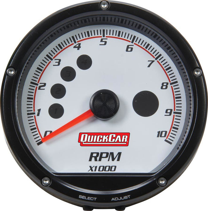 QUICKCAR RACING PRODUCTS 63-001 Redline Multi-Recall Tach White