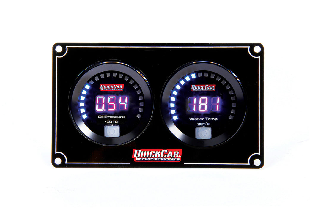 QUICKCAR RACING PRODUCTS 67-2001 Digital 2-Gauge Panel OP/WT