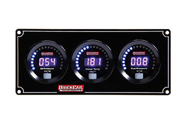QUICKCAR RACING PRODUCTS 67-3012 Digital 3-Gauge Panel OP/WT/FP