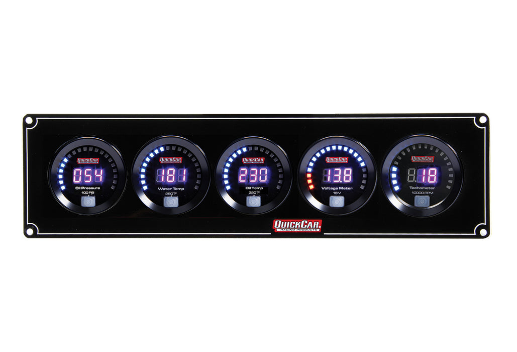 QUICKCAR RACING PRODUCTS 67-4057 Digital 4-1 Gauge Panel OP/WT/OT/Volt w/Tach