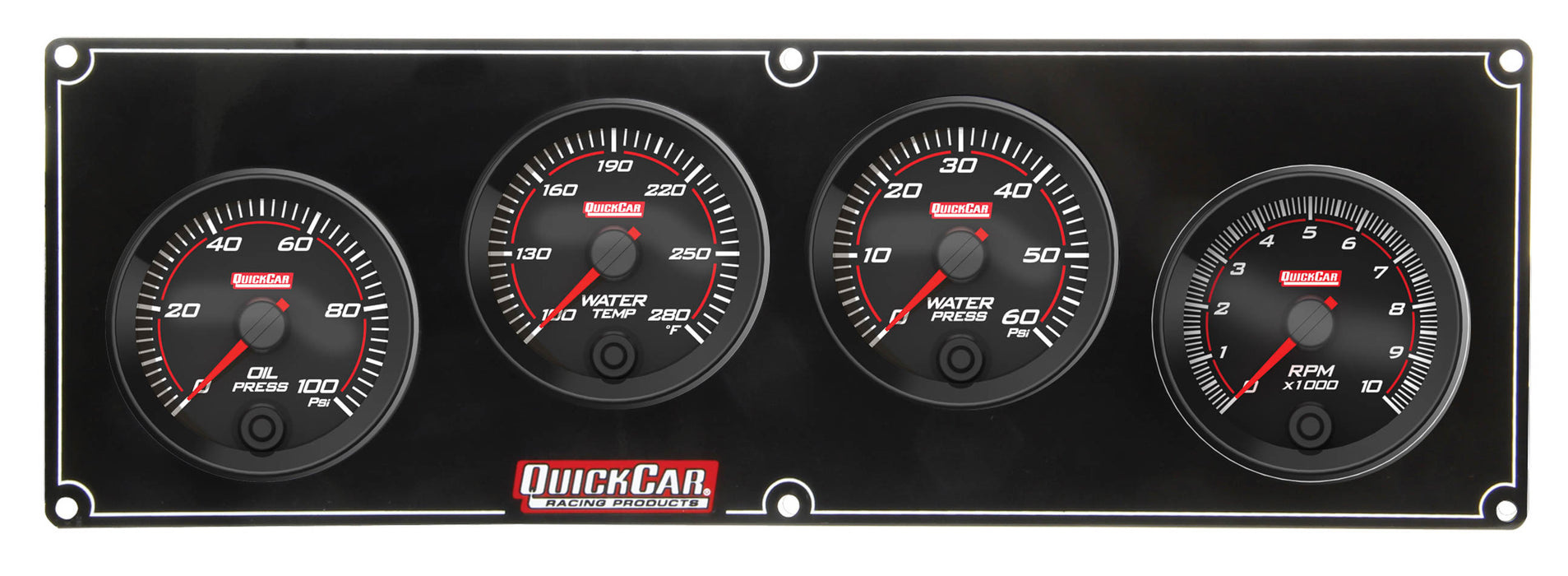 QUICKCAR RACING PRODUCTS 69-3246 Redline 3-1 Gauge Panel OP/WT/WP w/2-5/8in Tach